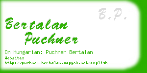 bertalan puchner business card